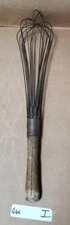 VINTAGE FRENCH WIRE WHISK  24" W/ WOODEN HANDLE ! Q106 I