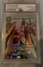 PSA Signed Josh Martin Dragon Ball Super CCG Majin Buu, Supreme Evil BT9-077 SR