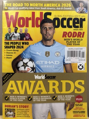 WORLD SOCCER Magazine Latest Issue JANUARY 2025 Edition 