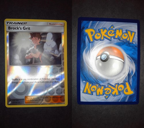 Brock's Grit 135/181 Uncommon Team Up Pokemon Reverse Holo Lightly Played