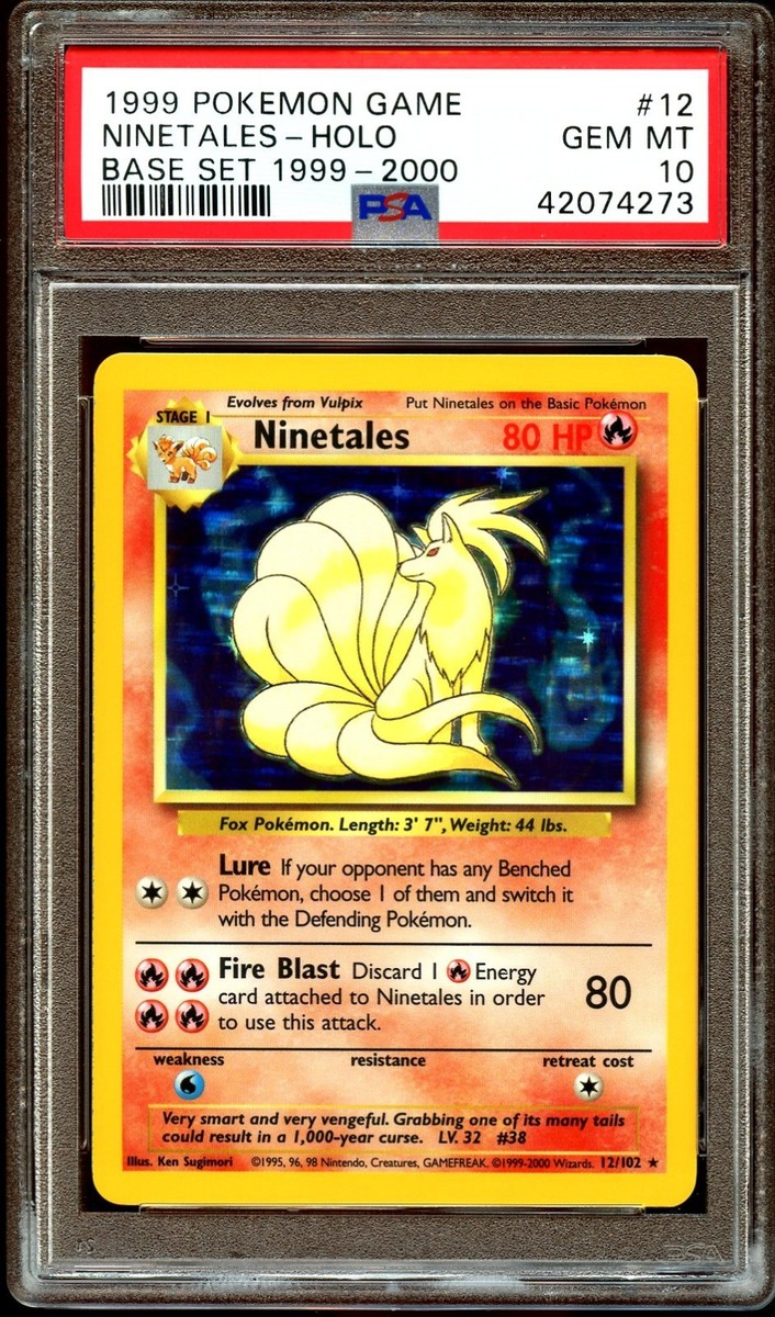 PSA 10 GEM MINT Ninetales 12/102 Base Set 1999-2000 HOLO RARE