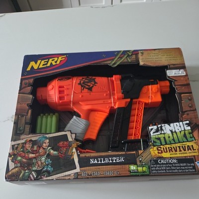 NEW IN BOX Nerf ZOMBIE STRIKE Survival System NAILBITER Blaster Hasbro