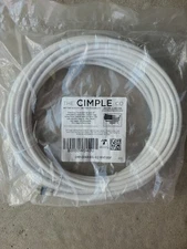 The Cimple Co CMP-COAX-SGL-CC-WHT-50F Coaxial WHITE Cable 50 Feet FAST SHIP