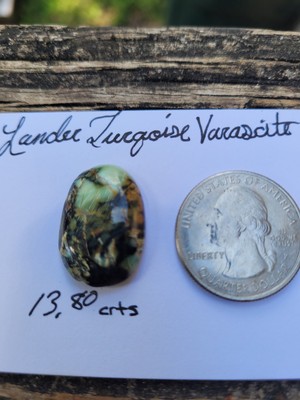 Lander Blue Green N Gold Varascite Turqoise Cab.13.80 Crts