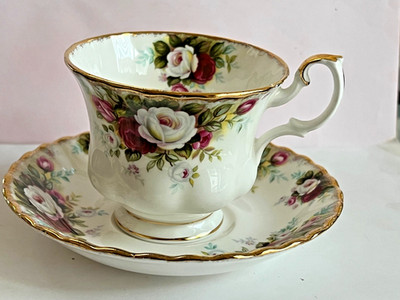 Vintage ROYAL ALBERT English Bone China  ''CELEBRATION''  FOOTED CUP &  SAUCER