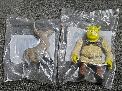 Vintage NEW 2001 McFarlane Shrek & Donkey Magnet Figurine Figure Set 2.5 inch