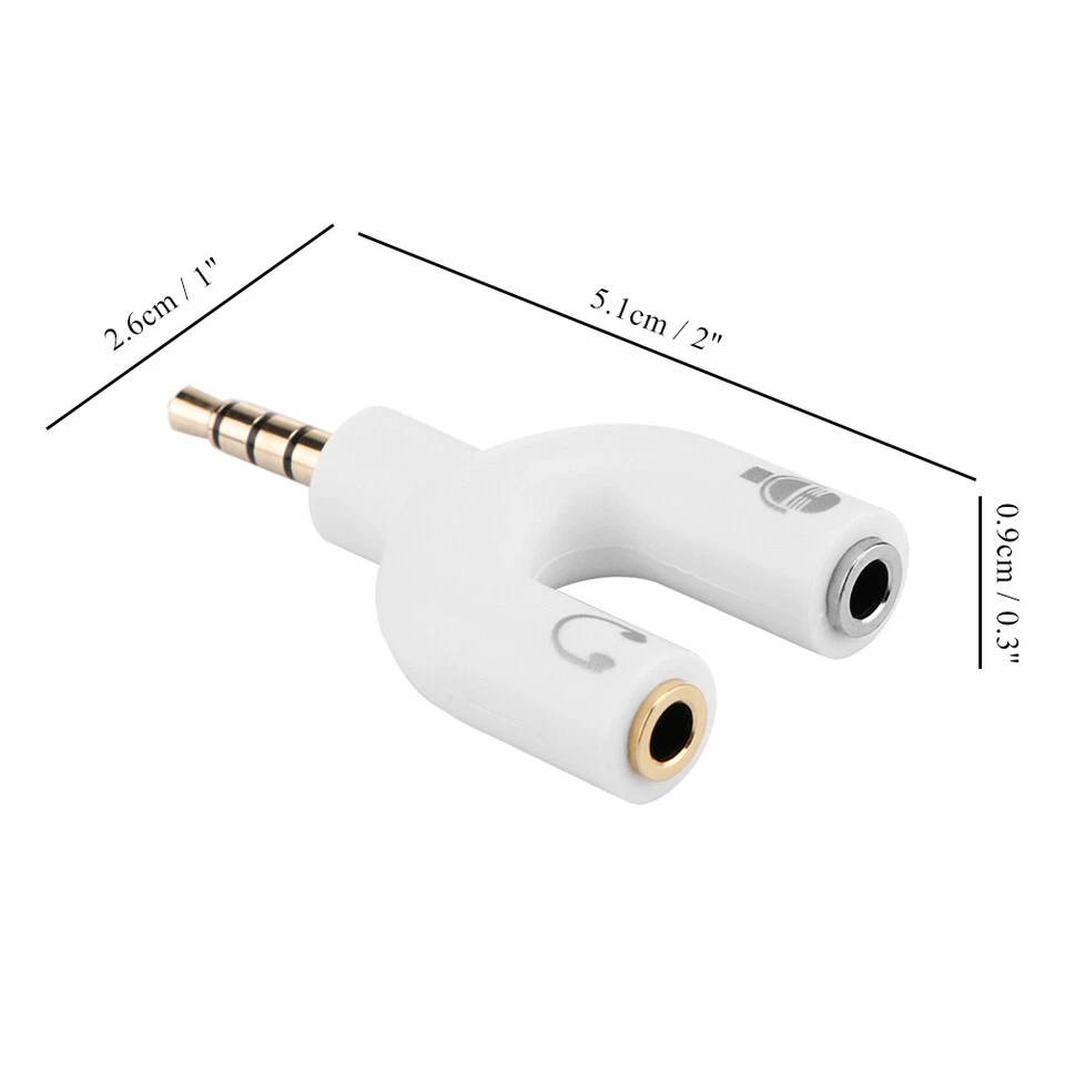 ADAPTATEUR AUDIO PS4 XBOX ÉCOUTEUR CASQUE MICRO PRISE Y U FICHE 3.5MM JACK MÂLE - Photo 3/4