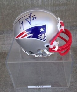 ty law signed helmet