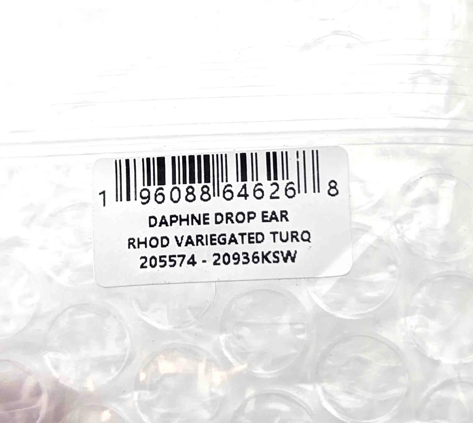 Novos Brincos de Gota de Prata Daphne Magnesita Turquesa Variegada KENDRA SCOTT 485 - Imagem 4 de 4