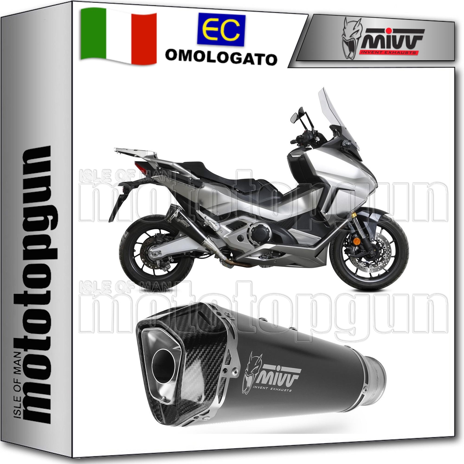 MIVV SCARICO OMOLOGATO CAT-OEM DELTA RACE INOX NERO C HONDA FORZA 750 2021 21