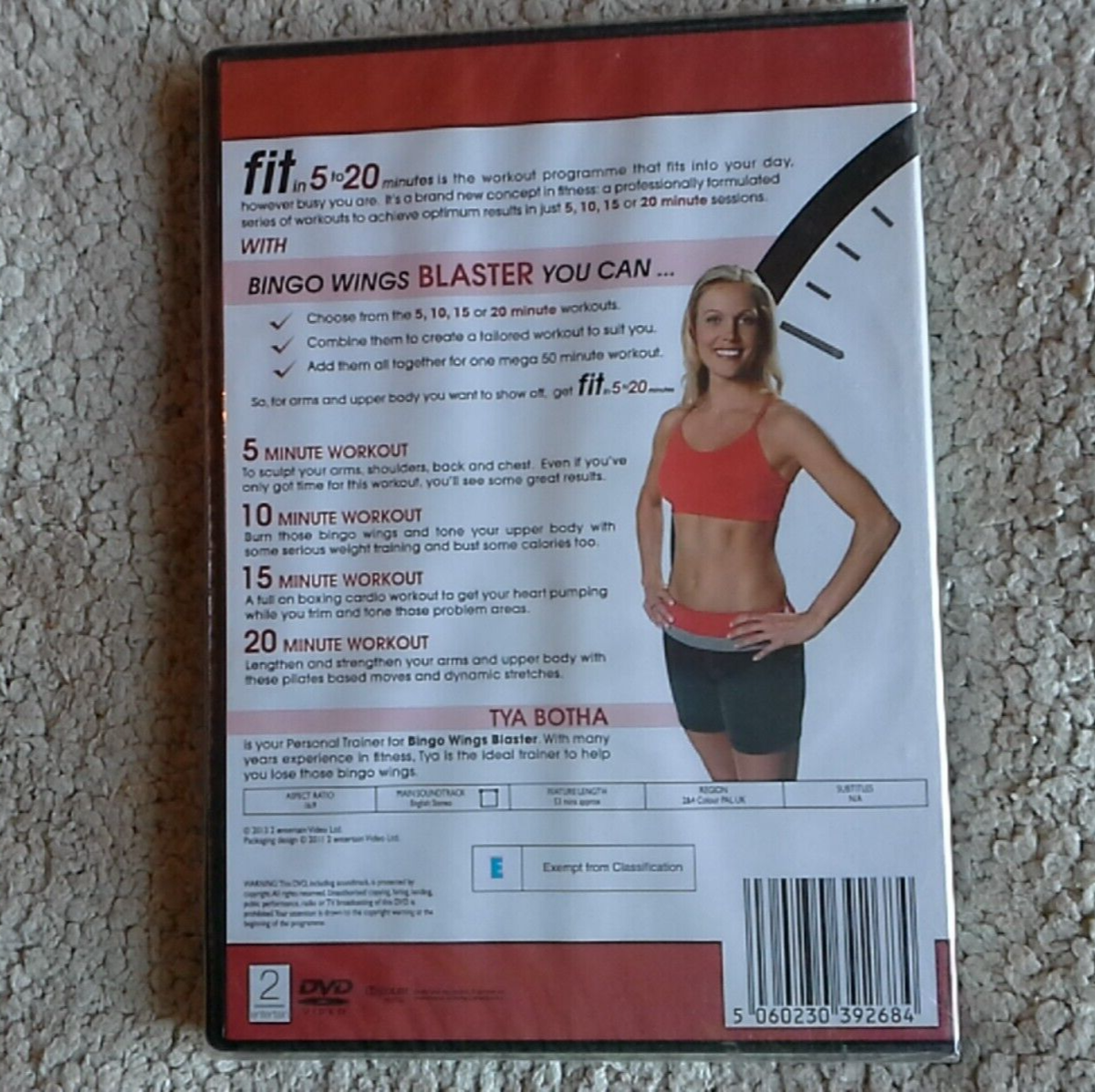 FIT IN TO 20 MINUTES BINGO WINGS BLASTER DVD BRAND NEW AND