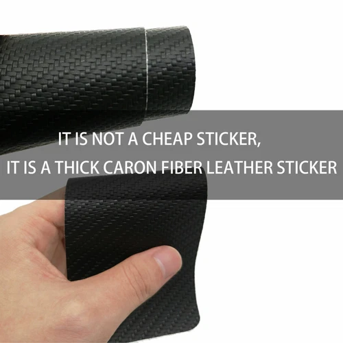 For F150 F-150 Car Door Sill 4 Pcs Carbon Fiber Leather Protector Sticker - Picture 4 of 4