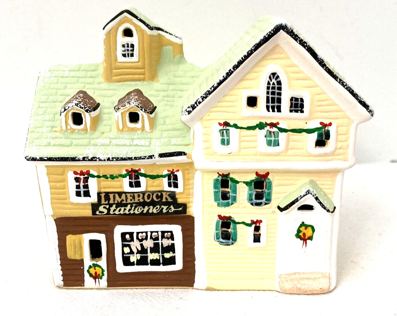 Silvestri Ceramic Christmas Village House Limerock Stationers Holiday Vintage
