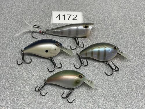 Lot of 4 Storm Arashi Fishing Lures Square 3 5 & Cover Pop 08 Crankbait