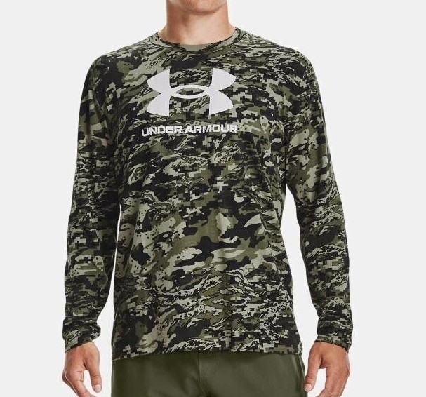 Мужской камуфляжный топ с длинным рукавом Under Armour ABC большой и высокий Зеленый камуфляжный длинный рукав 5990₽