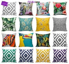 Printed Waterproof FILLED Cushion PADS Garden Outdoor Square Sofa Home Decor