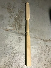 * 3-1/4" x 60 Unfinished Poplar Wood Colonial Top Newel Pop Rail Stair Post 1746
