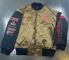 Vintage TPS Baseball Logo Louisville slugger Bomber Jacket 1997 3XL Gold Black