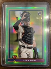 2021 Bowman Chrome Joey Bart RC #/99 Green Refractor 91’ Throwback Insert 91B-JB