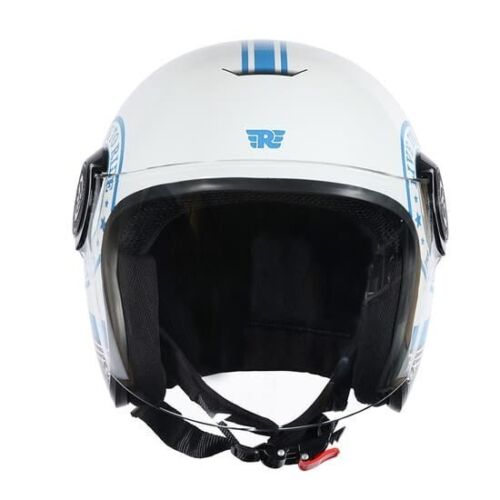 ROYAL ENFIELD COPTER CROSS PATTERN OPEN FACE HALMET WITH VISOR - Picture 2 of 18