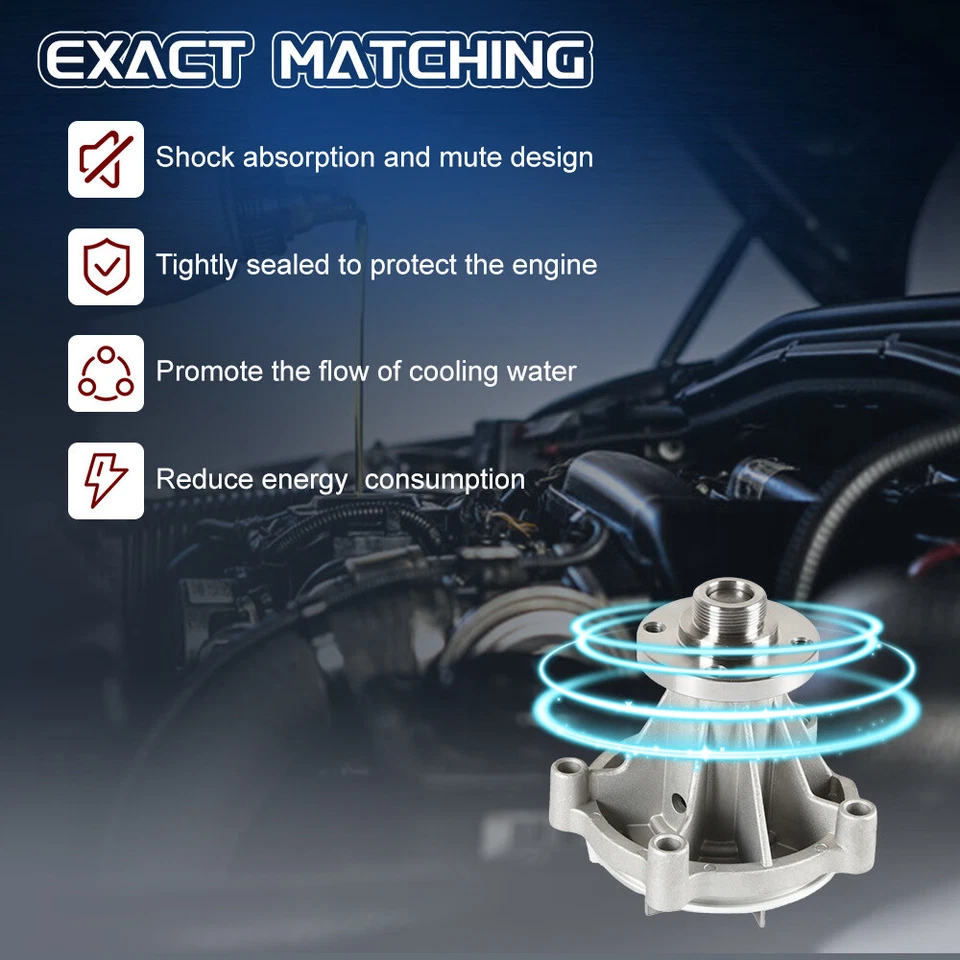 Water Pump For Ford E250 E350 E450 F150 F250 F350 2003-2016 4.6L 5.4L M30 AW4130 Foto 2 de 4