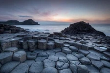 Landscape sea beach nature giants causeway northern Custom Gaming Mat Desk