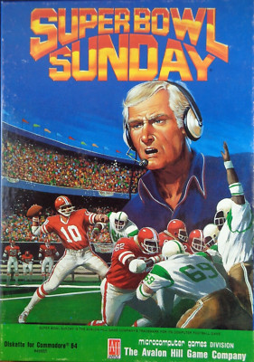 COMMODORE 64/128 -- SUPERBOWL SUNDAY (AVALON HILL - DISK)