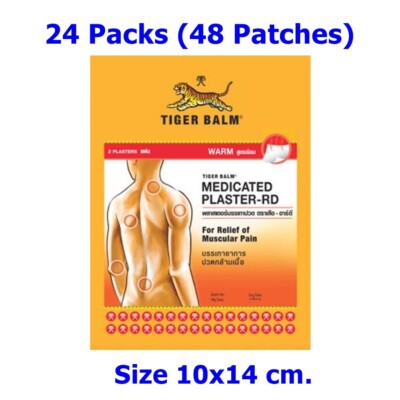 24x Tiger Balm Plastered-RD Large Patch Warm Relief Muscle Pain Neck Back