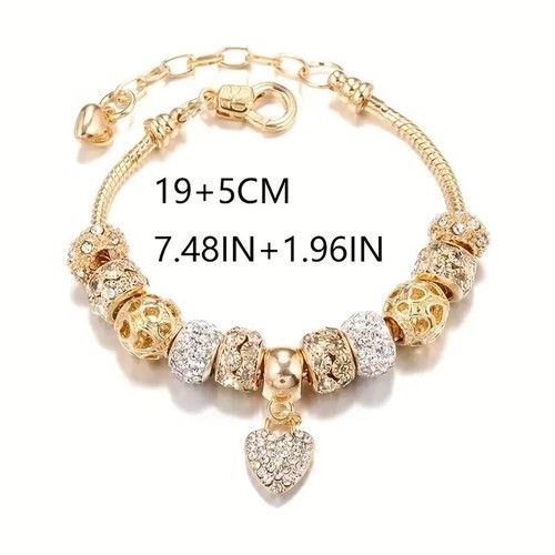 Pulsera Charm Mujer Joyería Tono Dorado Y CRISTAL - Imagen 3 de 3