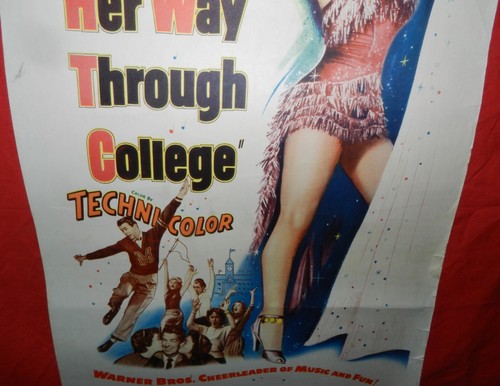 1 Vintage Insert Movie Poster for She's Working Her Way Through College, 1952 - Picture 8 of 11