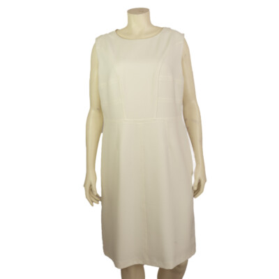22 Maggio Knee Length Shift Dress, White, Size IT48 | US XXL | eBay