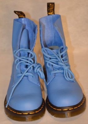 Dr. Martens 1460 Women's Pascal Virginia Leather Boots Blue Size 6