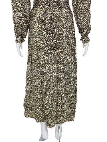 Doen Femmes Eugénie Imprimé Floral Col V Crêpe Long Maxi Robe TAILLE S - Photo 10 sur 22