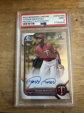 Yasser Mercedes, PSA 9, 1st Bowman, Auto, Mint