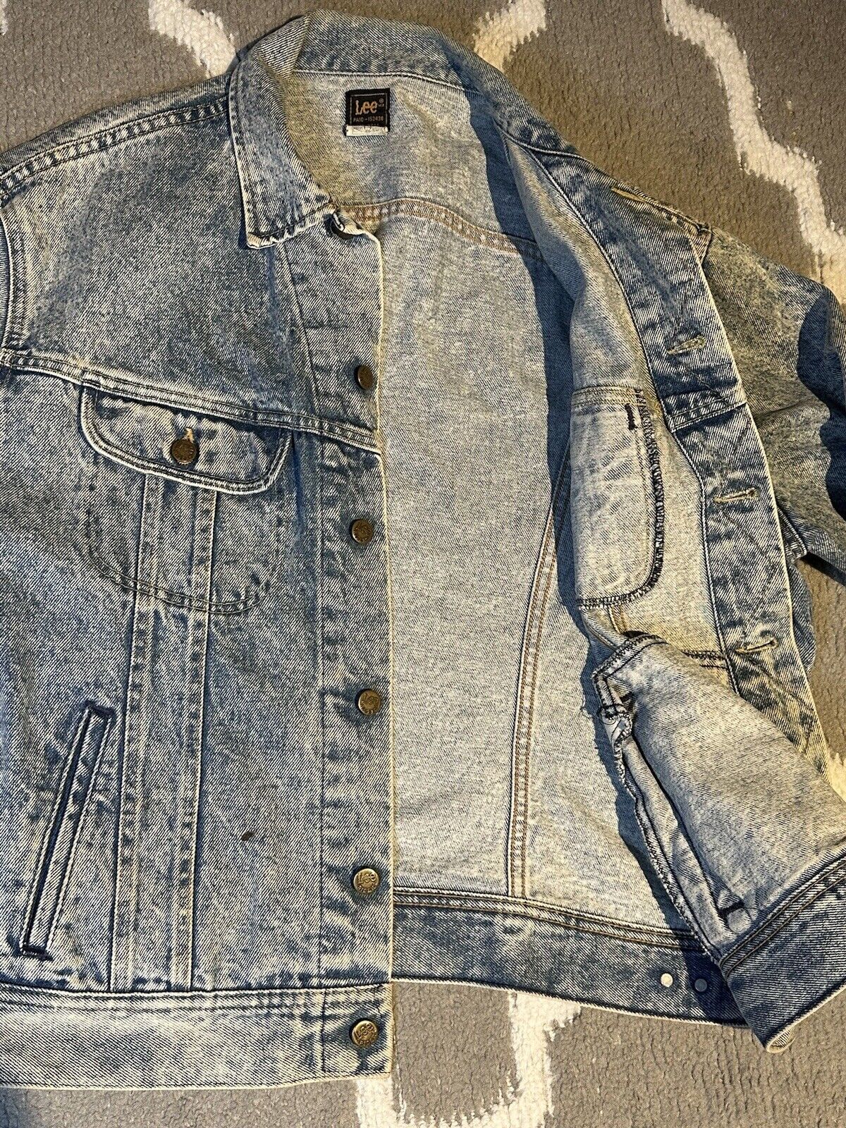 Vintage Sanforized Lee Riders Denim Jean Jacket U… - image 5