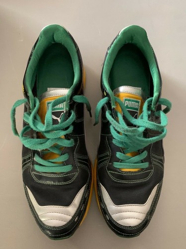 Puma RS-100 LE Mens 11.5 / D Med Sneakers shoes Black/Amazon/Spectra Yellow  USED | eBay