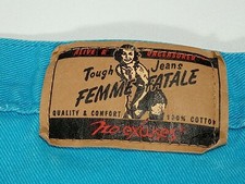 Vtg 90s No Excuses Femme Fatale High Waist Bright Blue Denim Mom Shorts Size 16