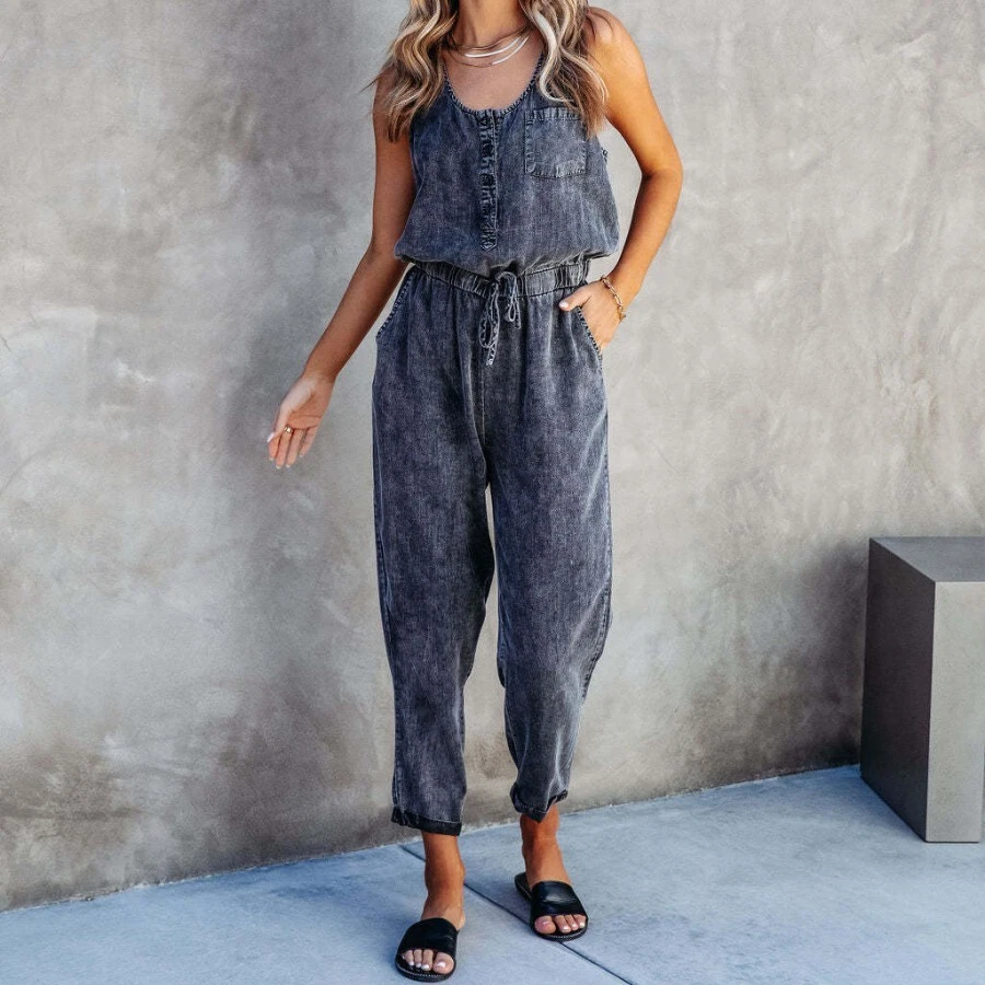 Hot Selling Fashion Loose Jumpsuit Women's Fashion Casual Overalls - China  One Piece Jumpsuit and Jean Jumpsuit price