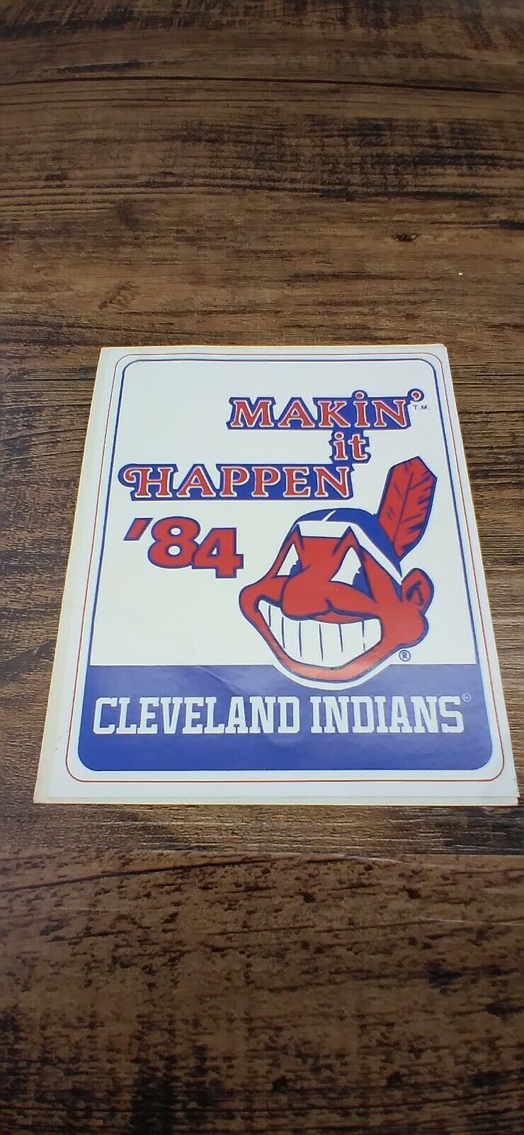 Vintage Cleveland Indians Make It Baseb 1984 MLB Wheaties Choice Happen Dedication