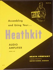 Heathkit A-9C tube amplifier manual assembly operation diagrams
