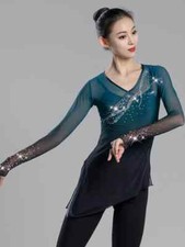 Dance Clothing Dance Dress Basic Training Dress Gradual Change Long Sleeve Drill