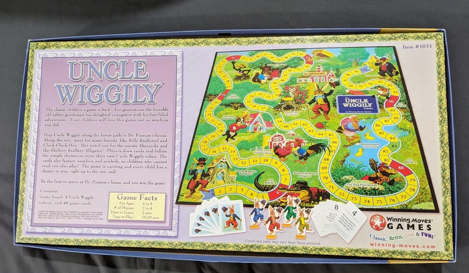 Original 1988 Milton Bradley The Uncle Wiggily Board Game Complete EUC