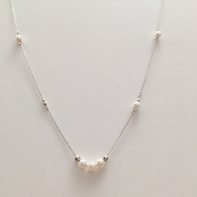 Mini Shell Pearl and Beads Choker Necklace