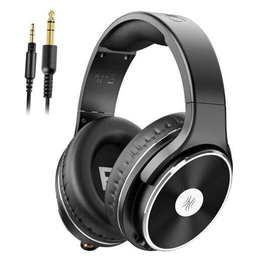 Noise-Isolating Wired Over-Ear Headphones with Dual Jack for Crystal Clear Sound-image