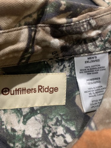 Outfitters Ridge Fusion 3D Button Down Shirt Hunting Camo Mens 2XL 50-52 - Picture 5 of 9