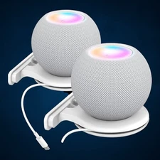 Ihomepod Mini Wall Mount Holder ABS Stand [Built-In Cord Management] Stable Brac
