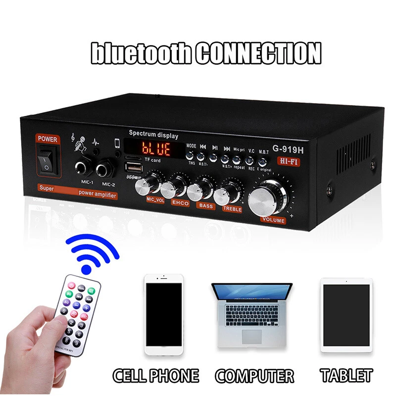 1000W Mini bluetooth Power Amplifier Stereo Receiver Audio Amp USB