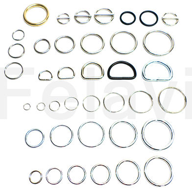 Rundring O-Ring Schlüsselring D-Ring Stegring Rundringe 168 Varianten NEU (F114)