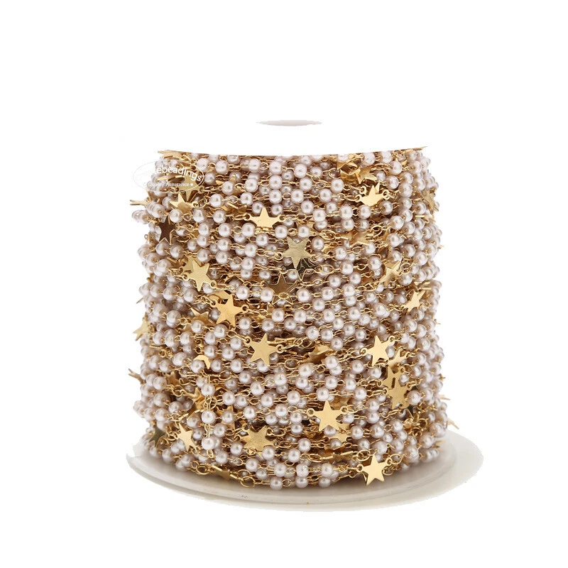 Pearl chain for jewellery making sale