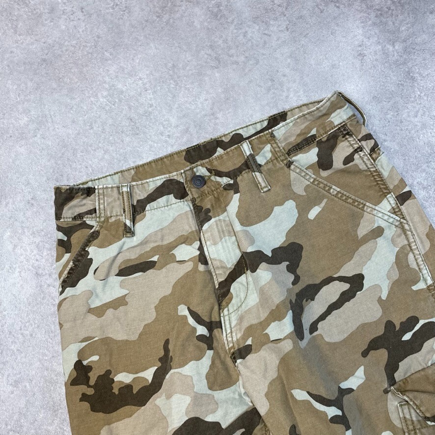 Levis Cargo Shorts Mens Baggy Camo Vintage Summer Hiking Pant, Brown, 29" image 5